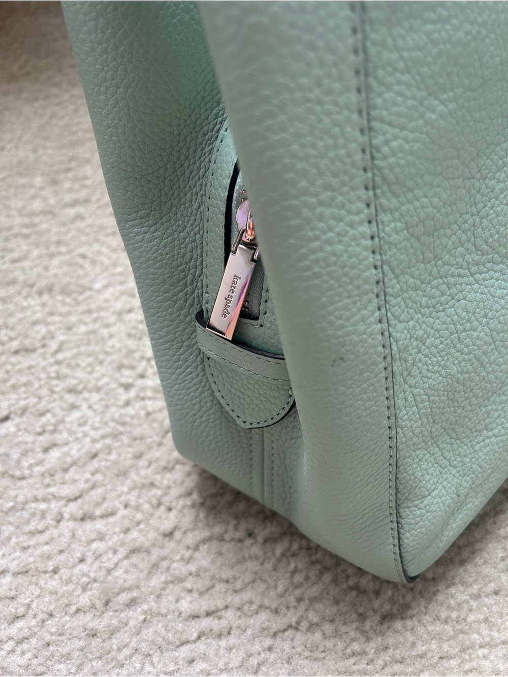 Kate Spade Mint Green Leather Shoulder Bag with Matching Wallet - Picture 15 of 16